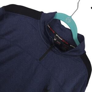 Spyder Active Quarter Zip Pullover Blue Performance Stretch Mens L